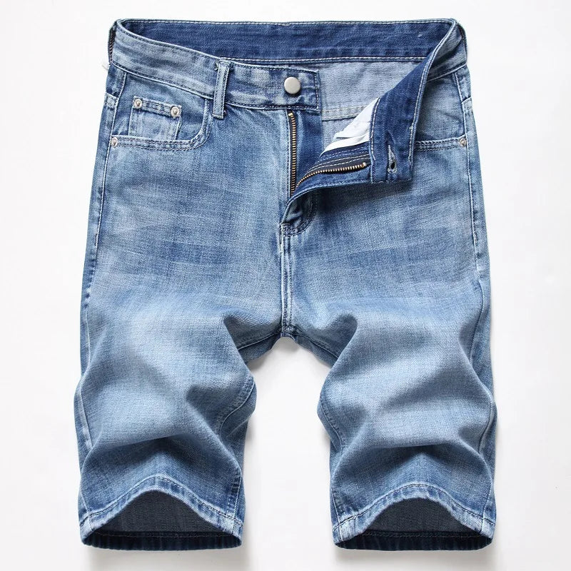 Men's Ripped Denim Shorts – Casual Knee-Length Jean Shorts