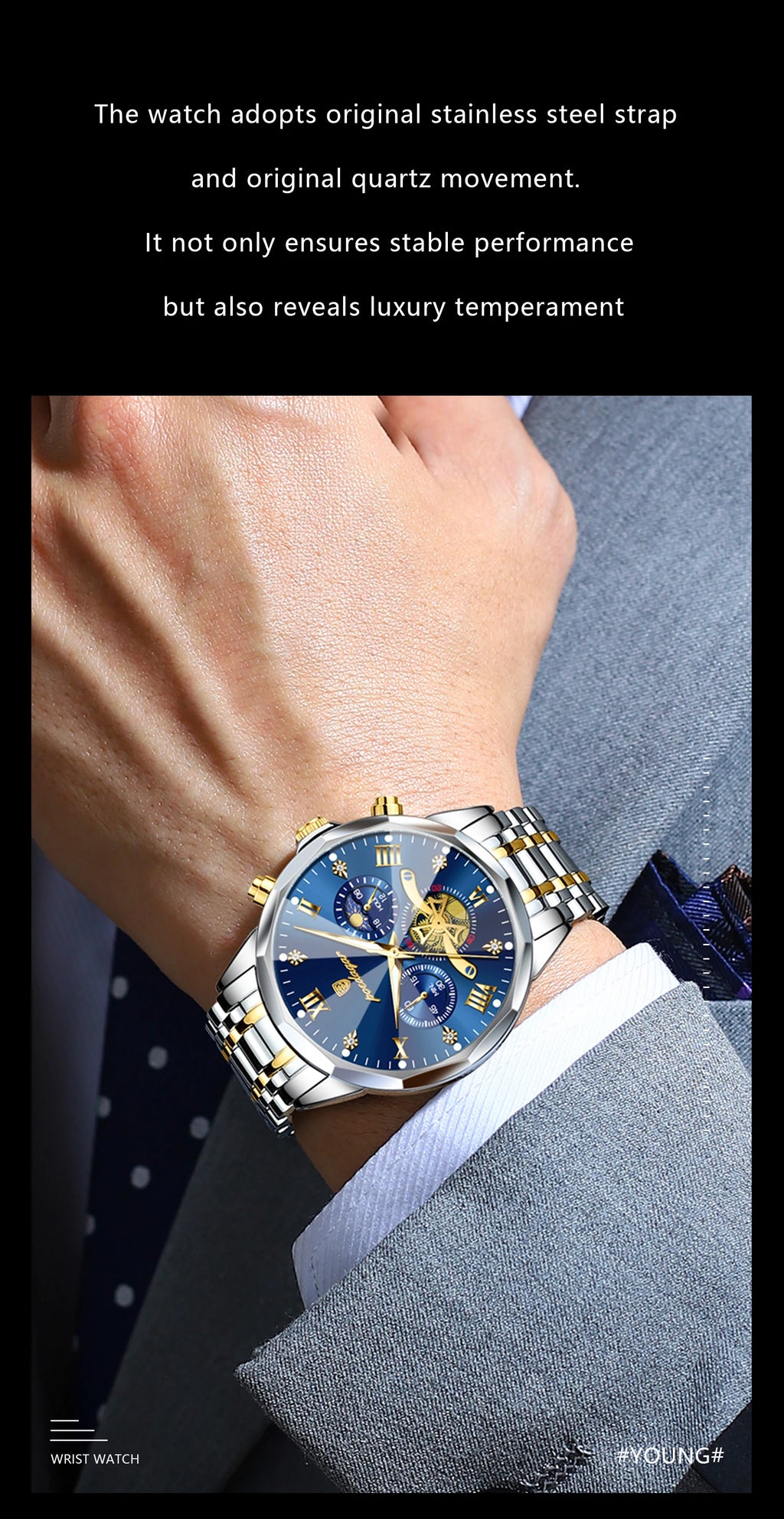 POEDAGAR Luxury Men Watch