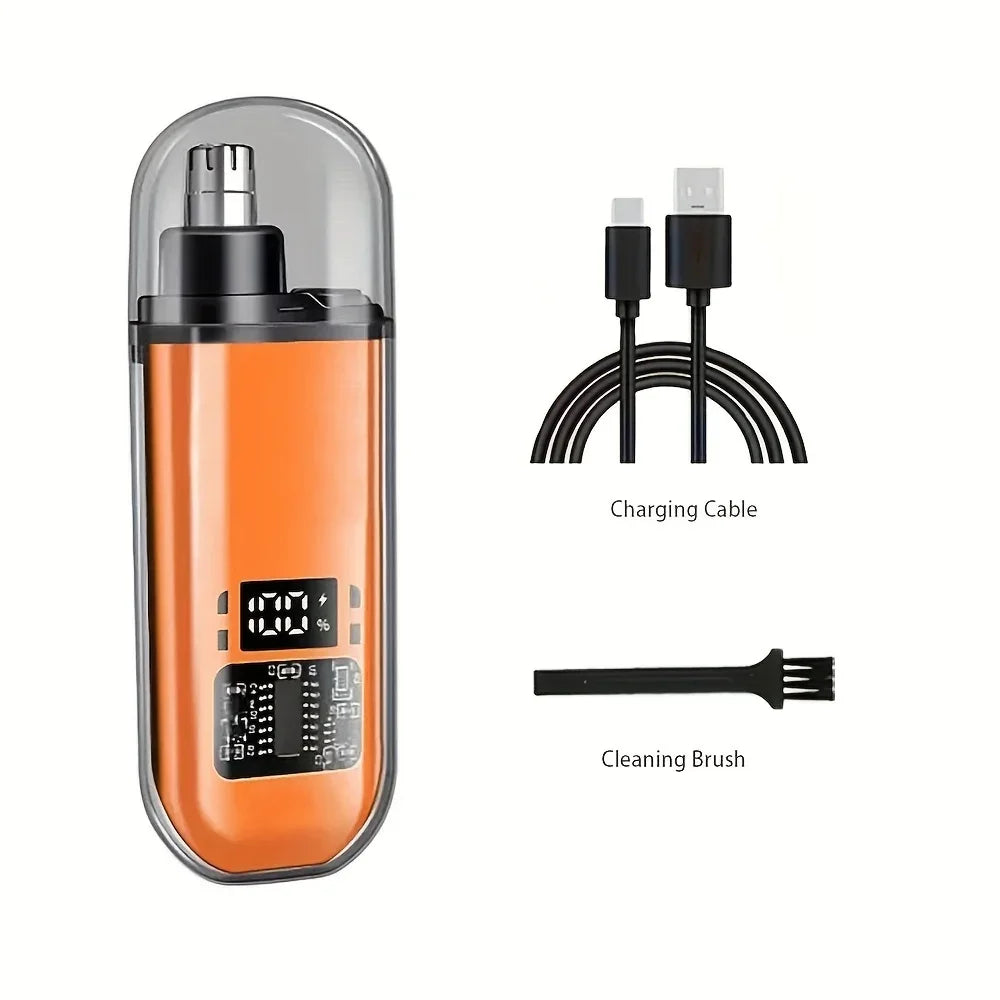 USB-C Rechargeable Nose & Ear Hair Trimmer – Compact Men's Grooming Kit