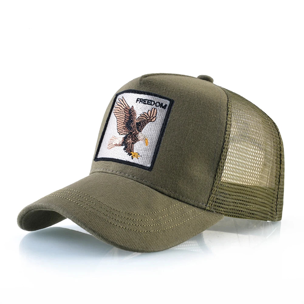Trucker Caps Goat Patch Snapback Baseball Cap For Men