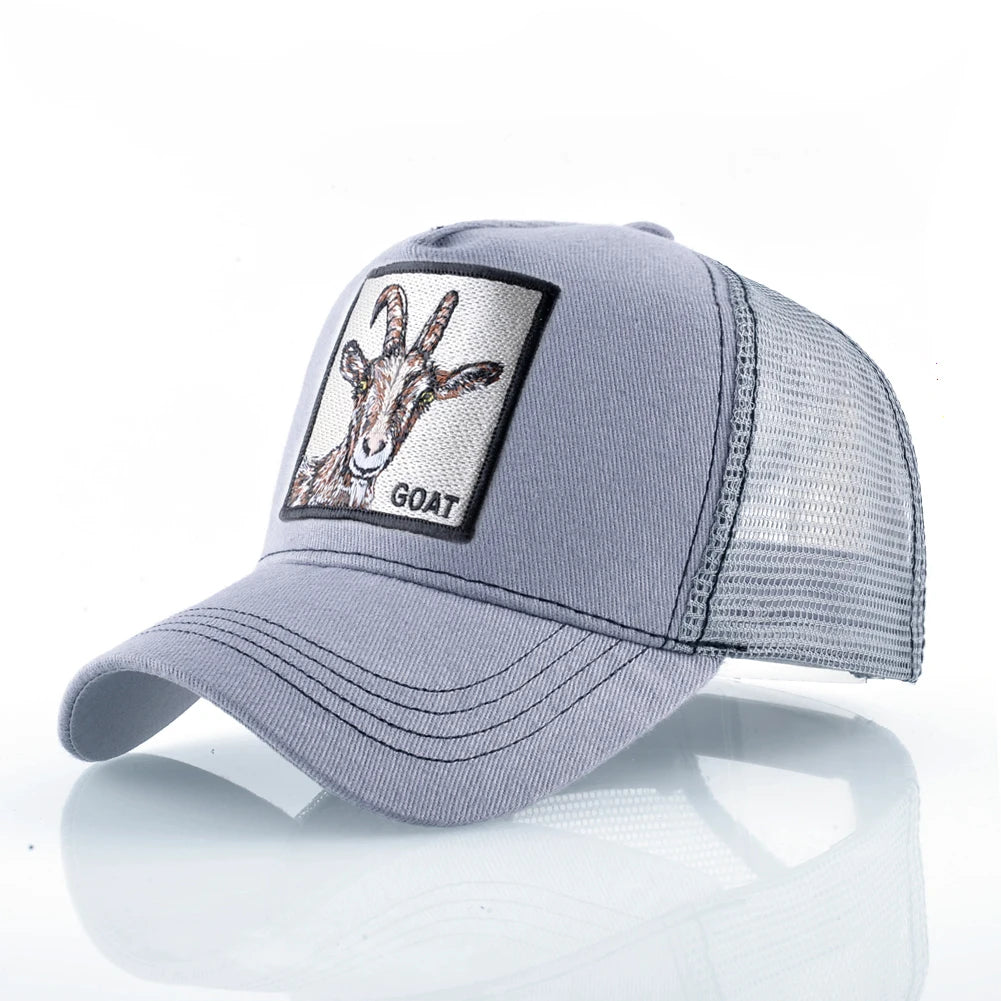 Trucker Caps Goat Patch Snapback Baseball Cap For Men