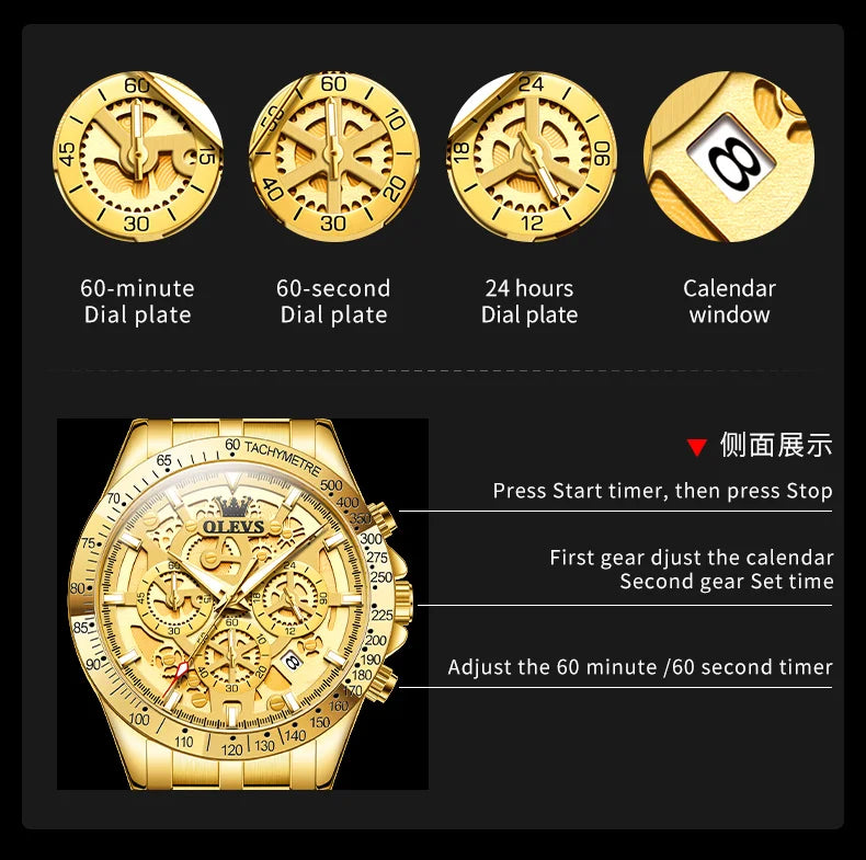 OLEVS 9913  Men's Watches Original Quartz