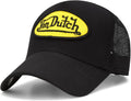 Unisex Curved Bill Mesh Back Trucker Hat – Retro Adjustable Snapback