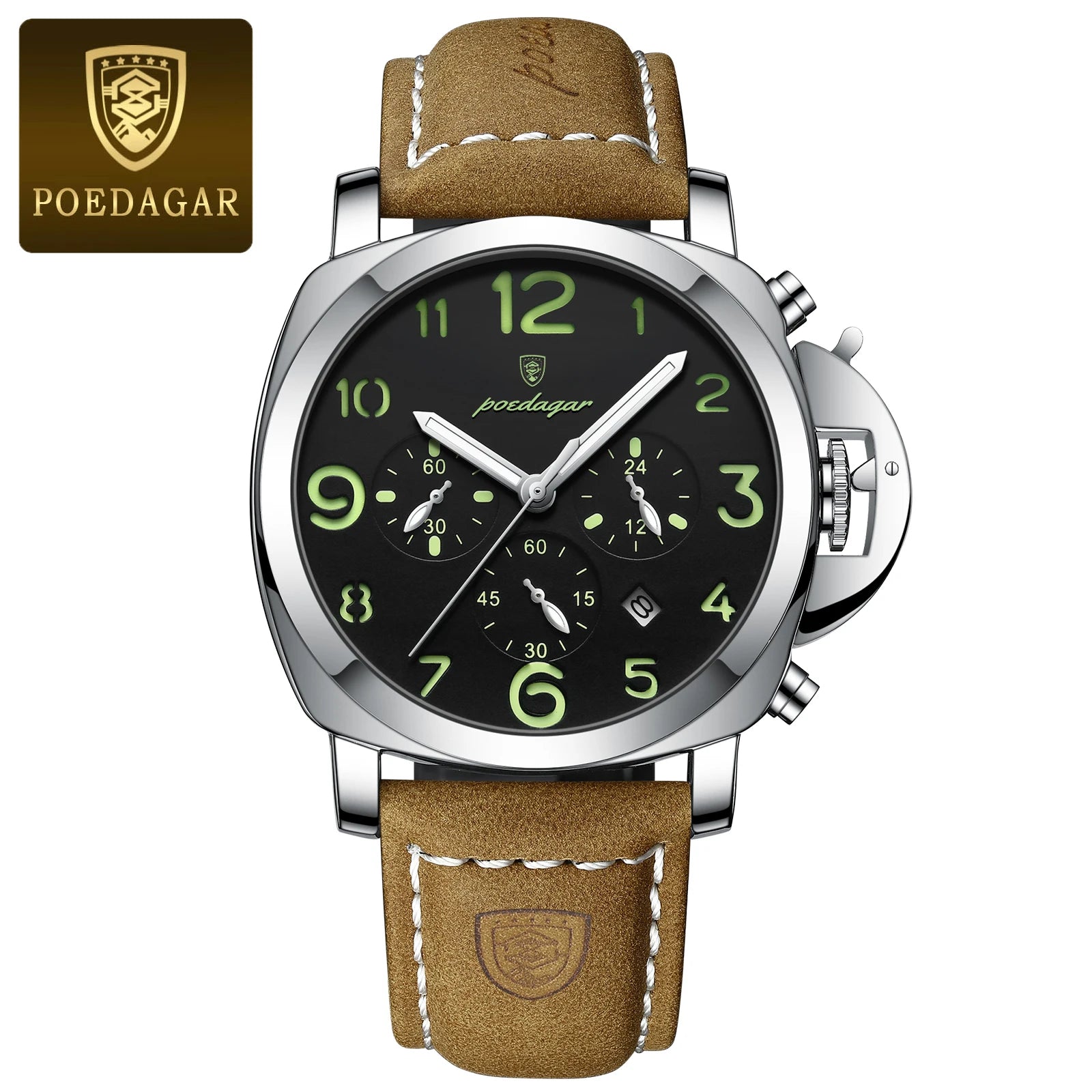 POEDAGAR Luxury Military Watch For Men Waterproof Watch High Quality