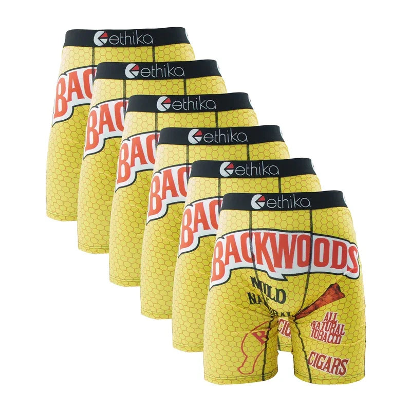 6Pcs ETHIKA Sexy Printed Men Underwear