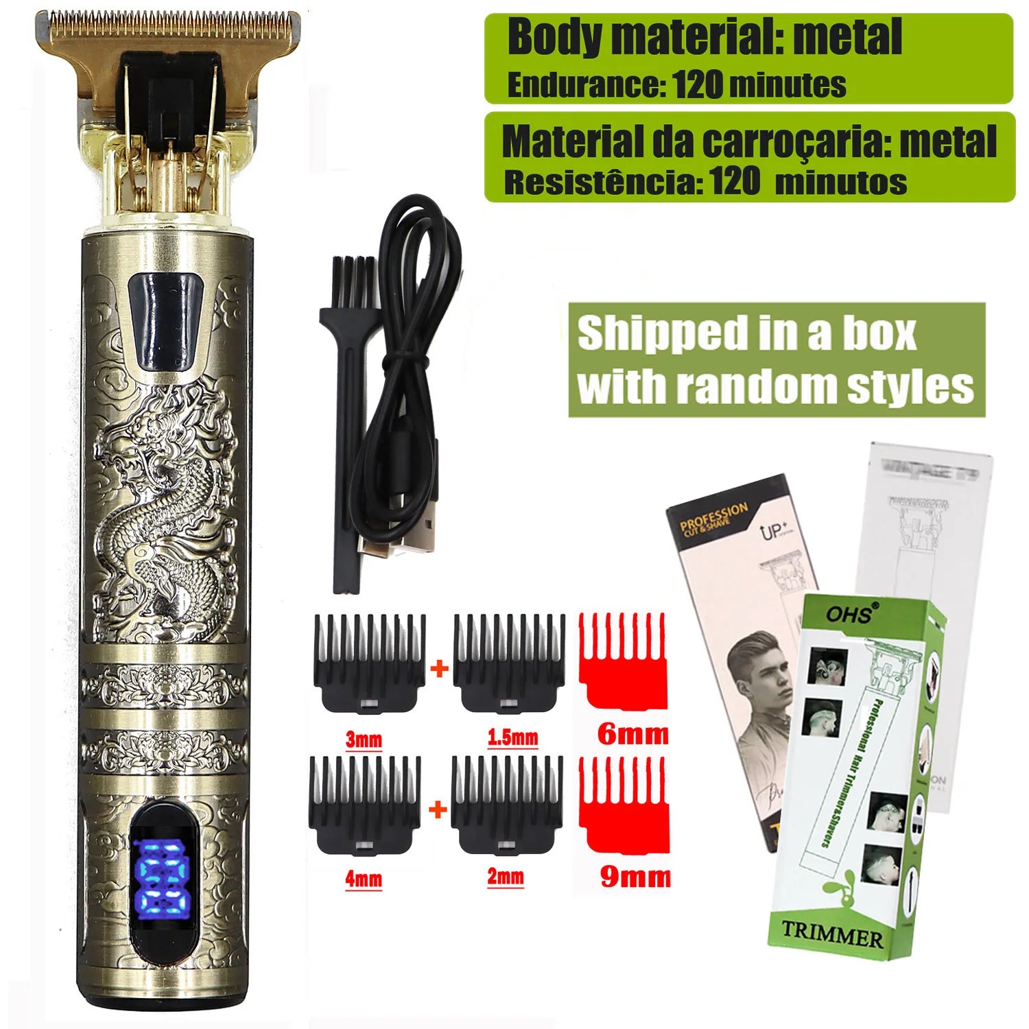 T9 Hair Clipper Repair Beard Shaving Body Hair Trimmer