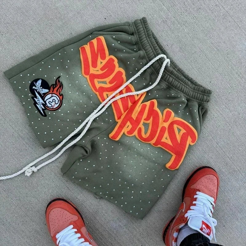 Y2K Harajuku Letter-printed Fashion Shorts Unisex
