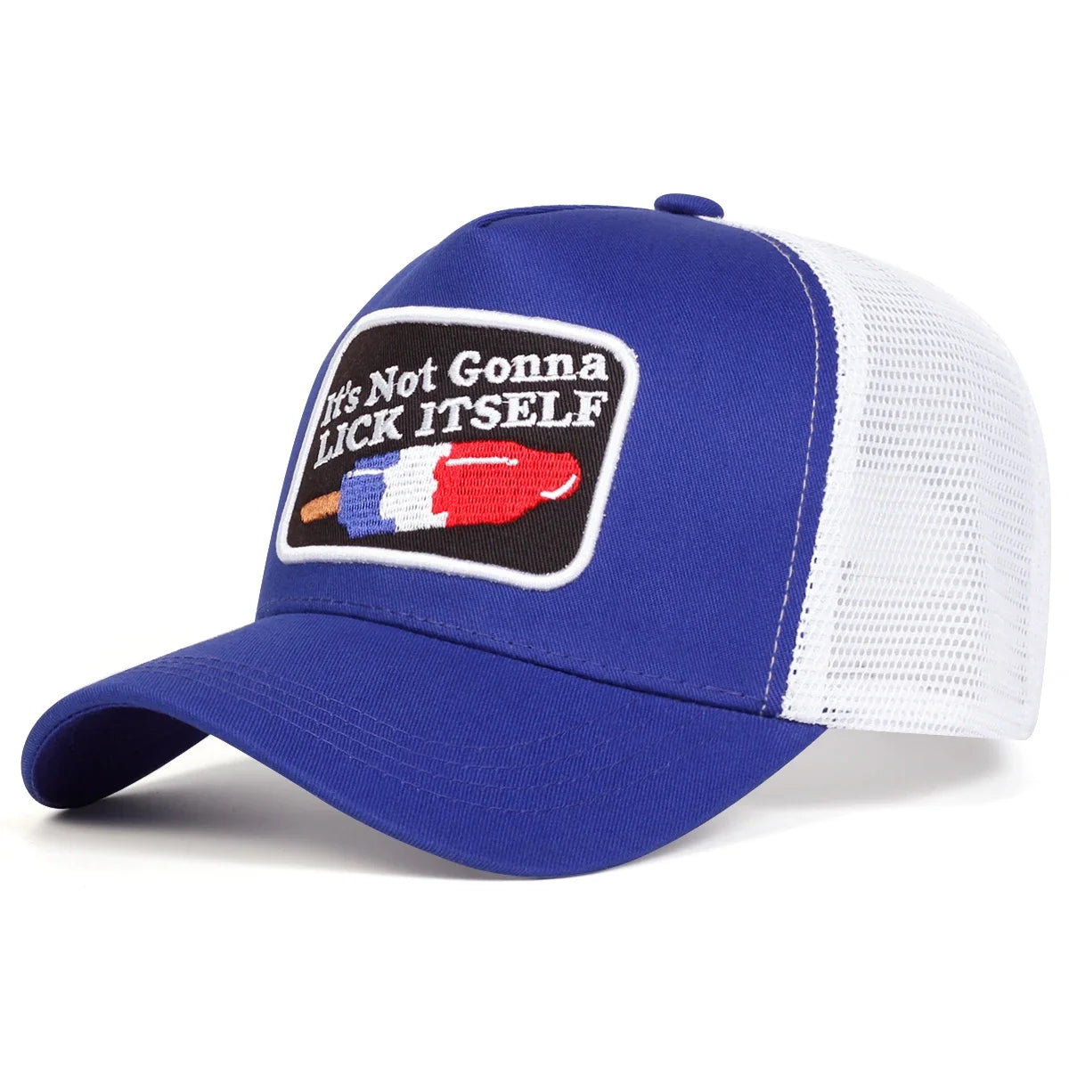 "Lick Itself" Letter Embroidery Baseball Cap – Unisex Adjustable Mesh Hat