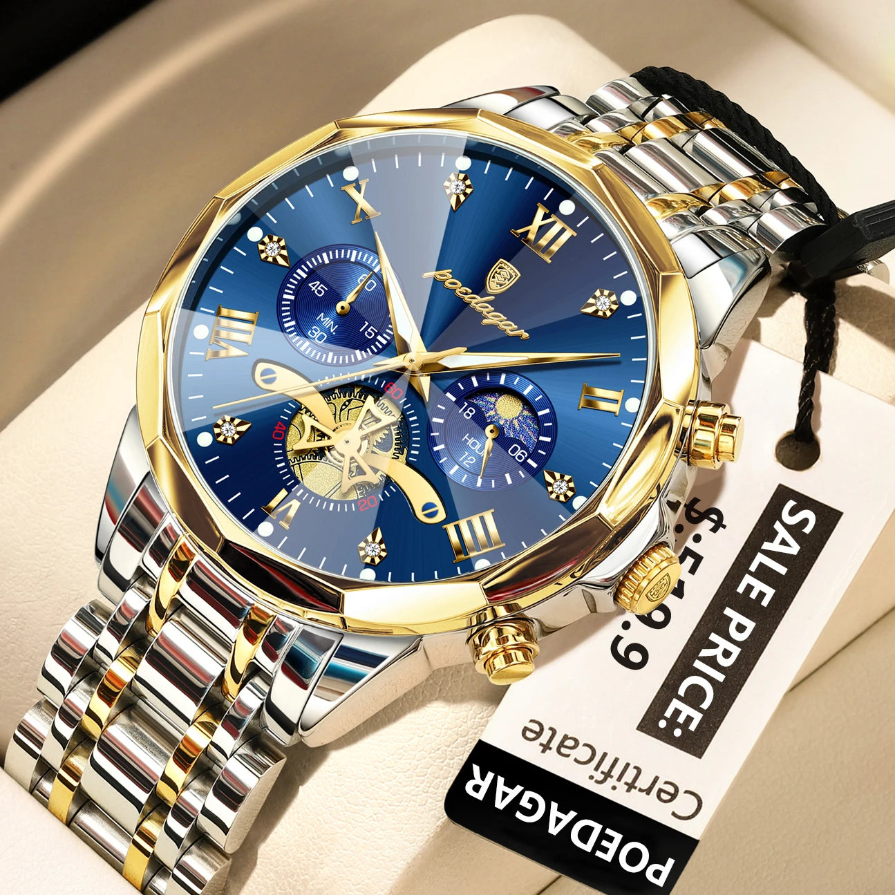 POEDAGAR Luxury Men Watch
