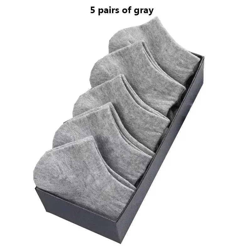 5/10 Pairs Women Solid Color Boat socks
