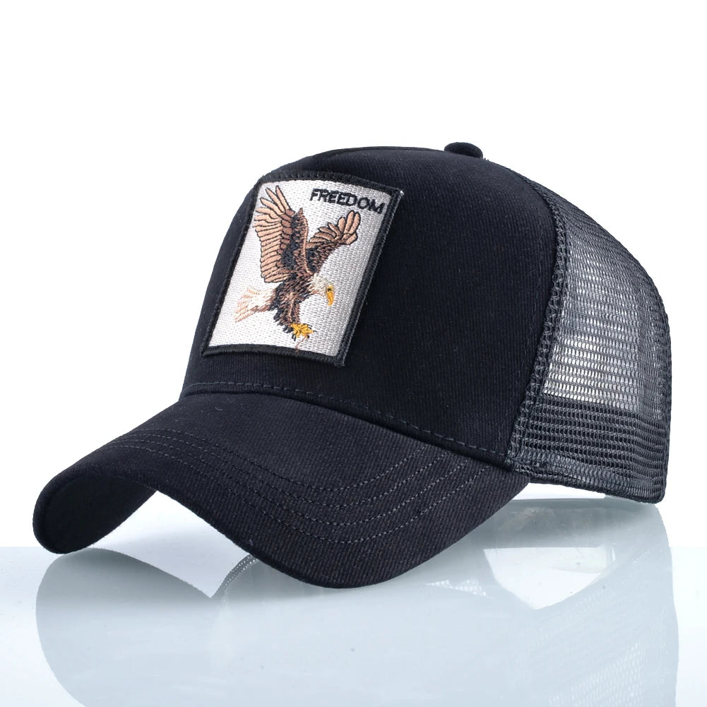 Trucker Caps Goat Patch Snapback Baseball Cap For Men