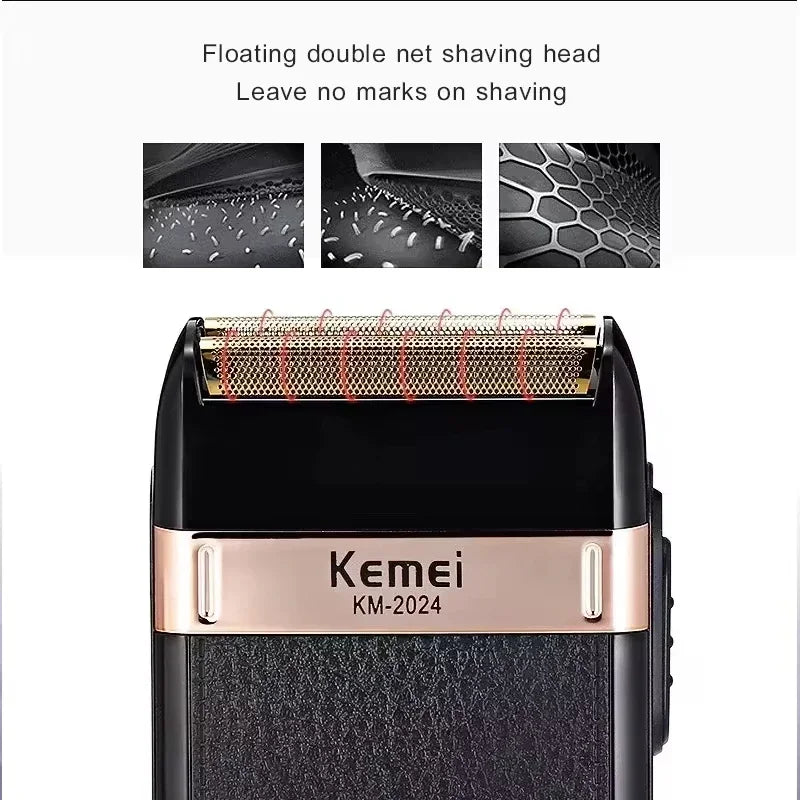Kemei Cordless Hair Clipper & Beard Trimmer for Men