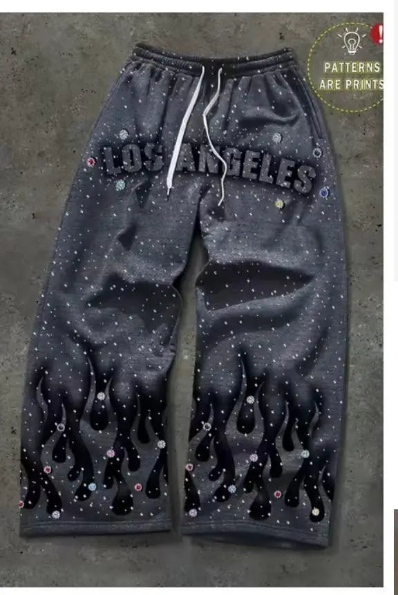 Men's & Women's Y2K 3D Print Loose Sweatpants – Hip Hop Streetwear Vintage Trousers
