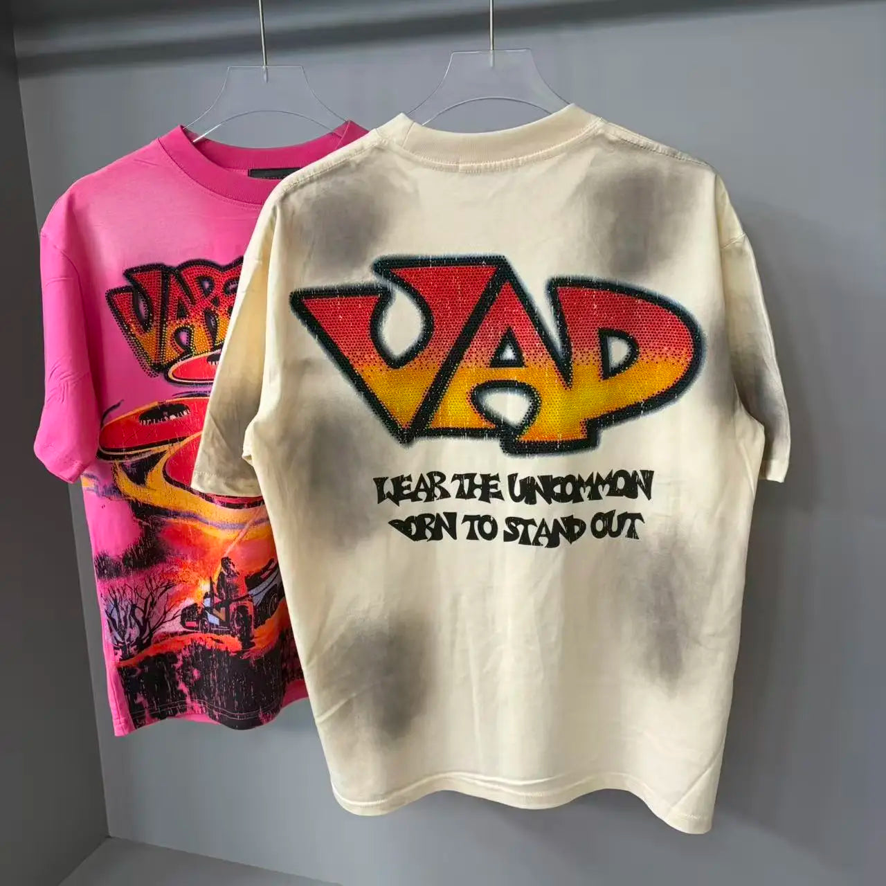 Letter Rhinestone Cotton Short Sleeve for Men and Women Harajuku