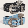 Unisex Rhinestone Buckle Belt – Retro Punk Rock Street Style Fashion Belt
