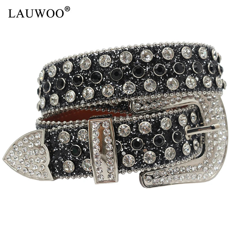 Crystal Rhinestone Pin Buckle Belt – Luxury Statement Belt for Women
