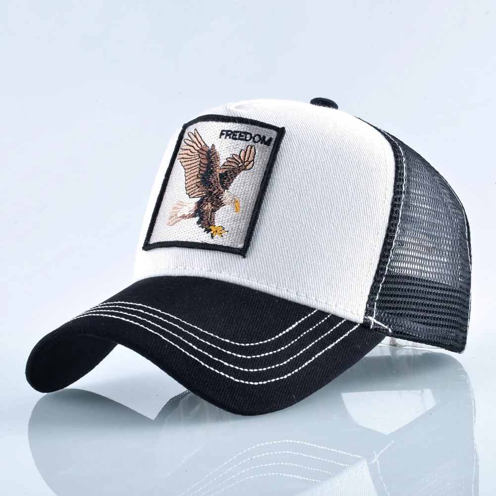 Trucker Caps Goat Patch Snapback Baseball Cap For Men
