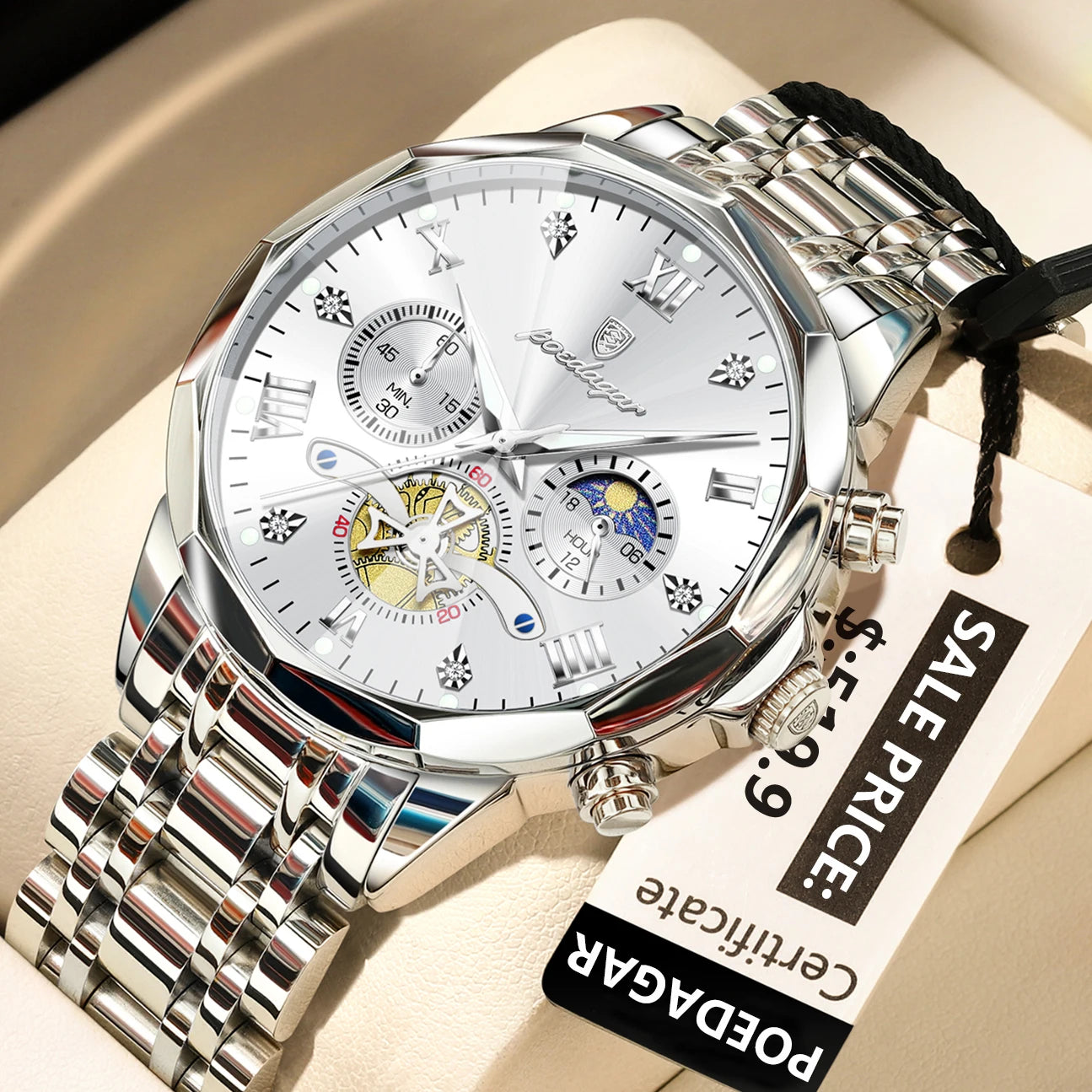 POEDAGAR Luxury Men Watch