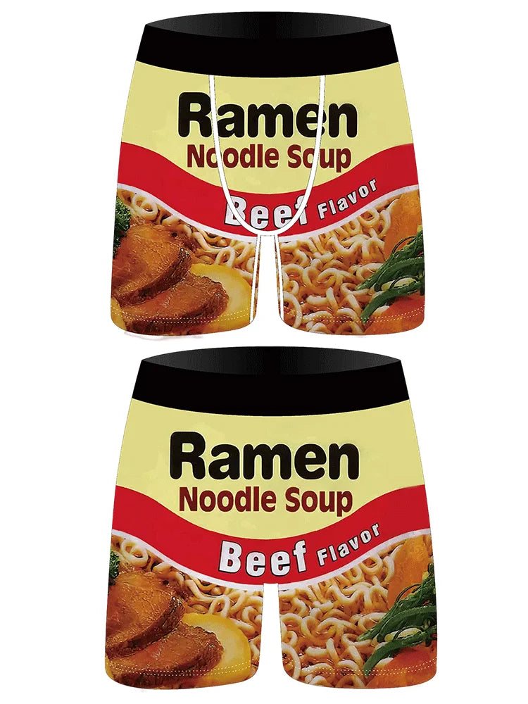 Snack Instant Noodle Printed Men's Underwear