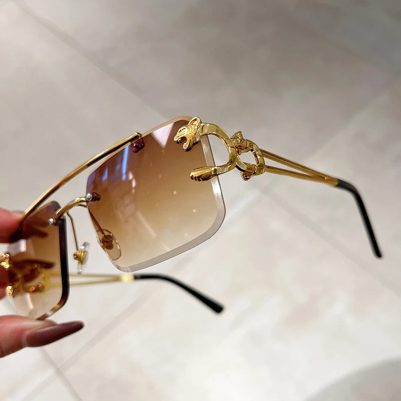 Vintage Oversized Square Sunglasses – Double Bridge UV400 Gradient Shades for Men & Women