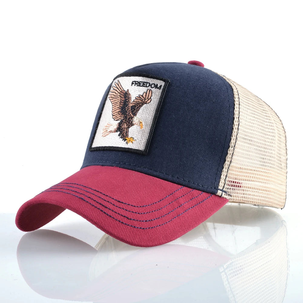 Trucker Caps Goat Patch Snapback Baseball Cap For Men