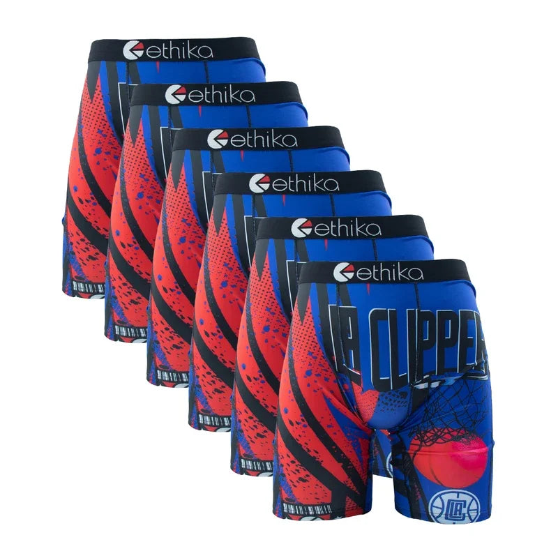 6Pcs ETHIKA Sexy Printed Men Underwear