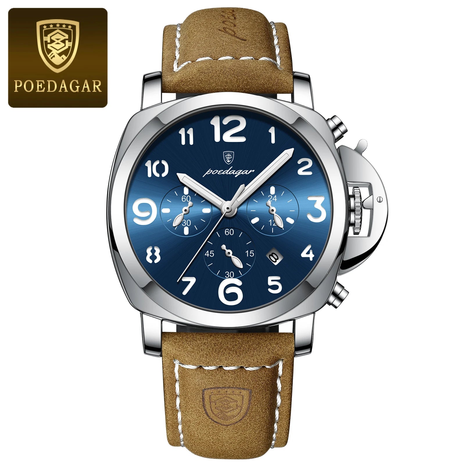 POEDAGAR Luxury Military Watch For Men Waterproof Watch High Quality