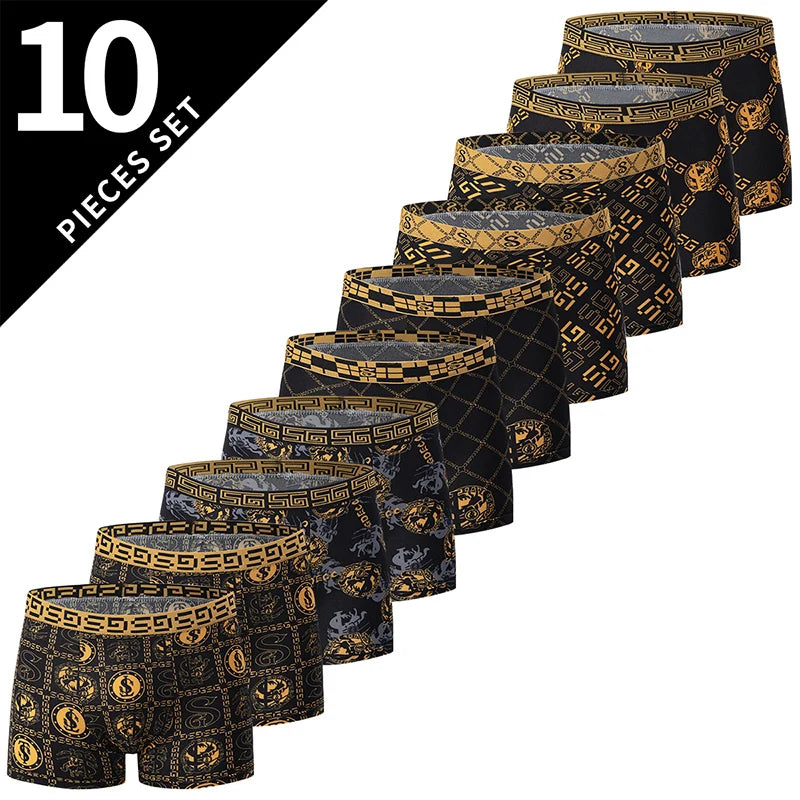 10-piece men's random fashion printed underwear