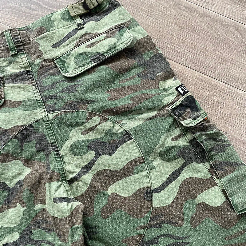 Hellstar Studios Embroidered Patch Shorts – Men's Cotton Casual Streetwear