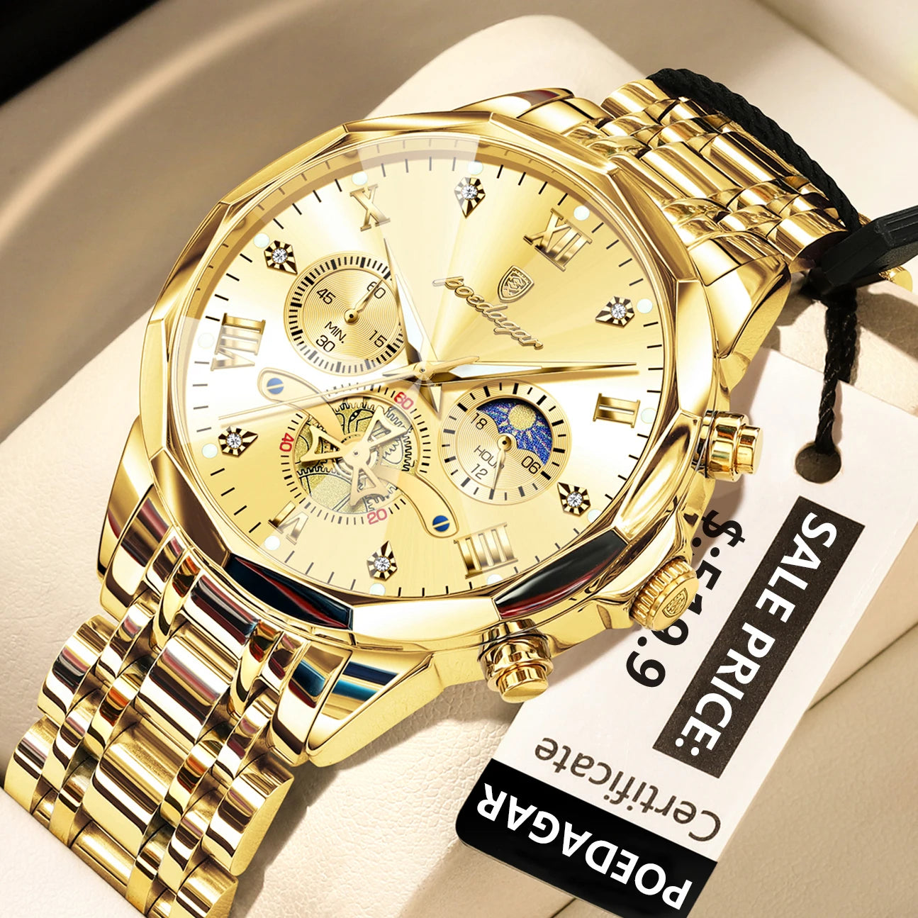 POEDAGAR Luxury Men Watch