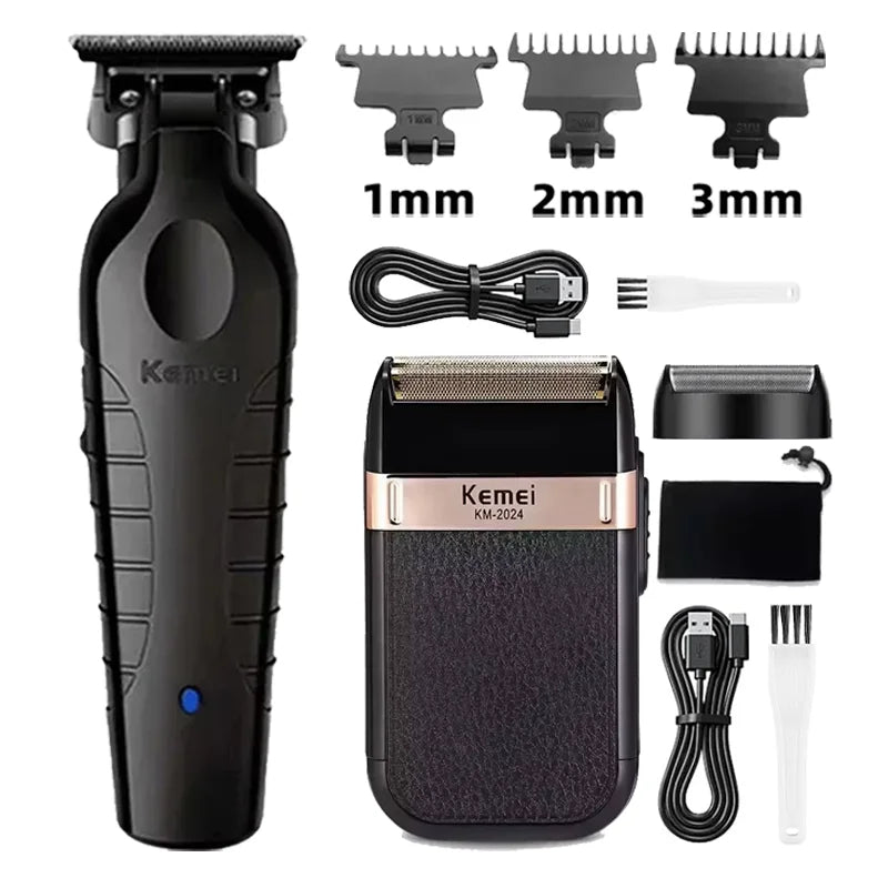 Kemei Cordless Hair Clipper & Beard Trimmer for Men