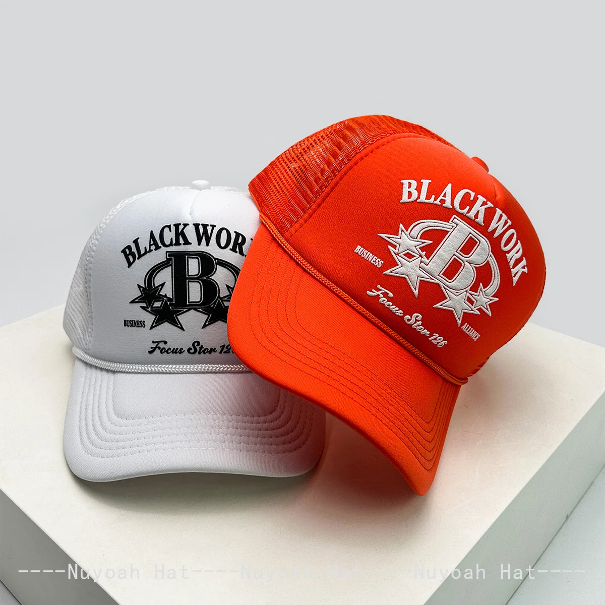 Unisex Letter Print Mesh Trucker Cap – Adjustable Snapback