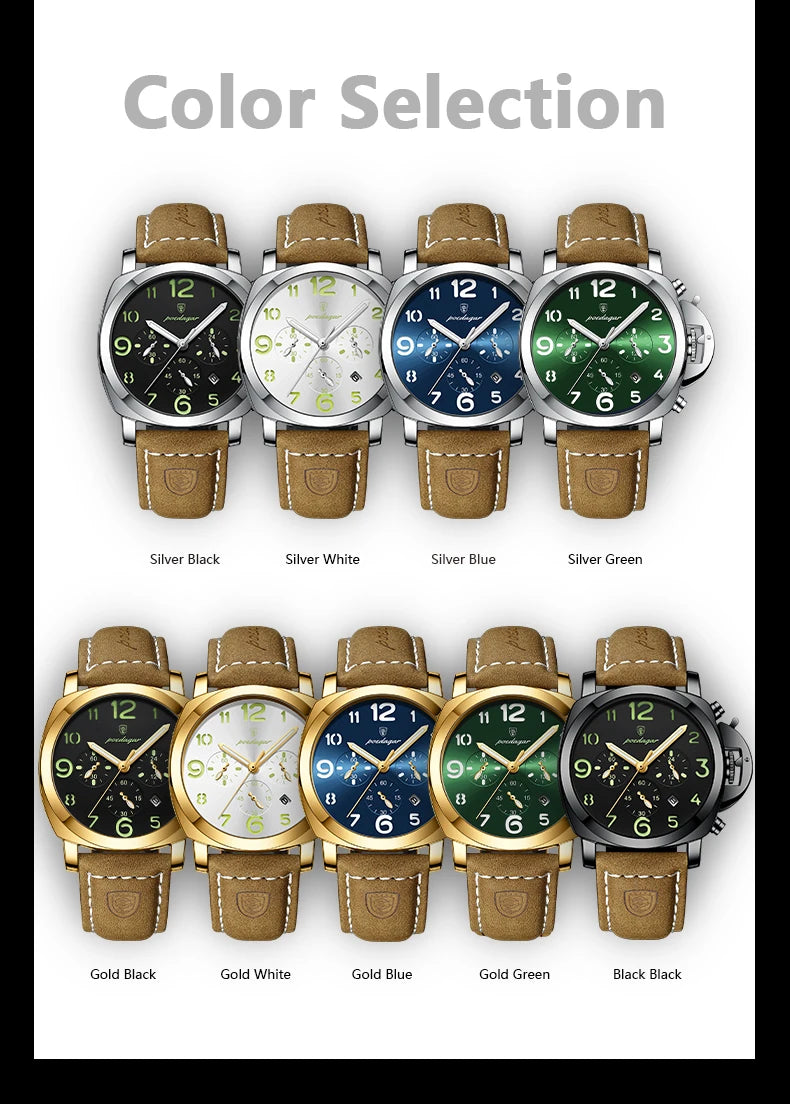 POEDAGAR Luxury Military Watch For Men Waterproof Watch High Quality