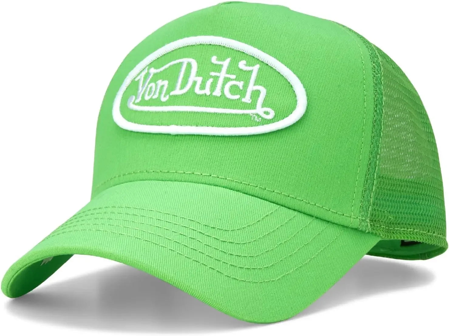 Unisex Curved Bill Mesh Back Trucker Hat – Retro Adjustable Snapback