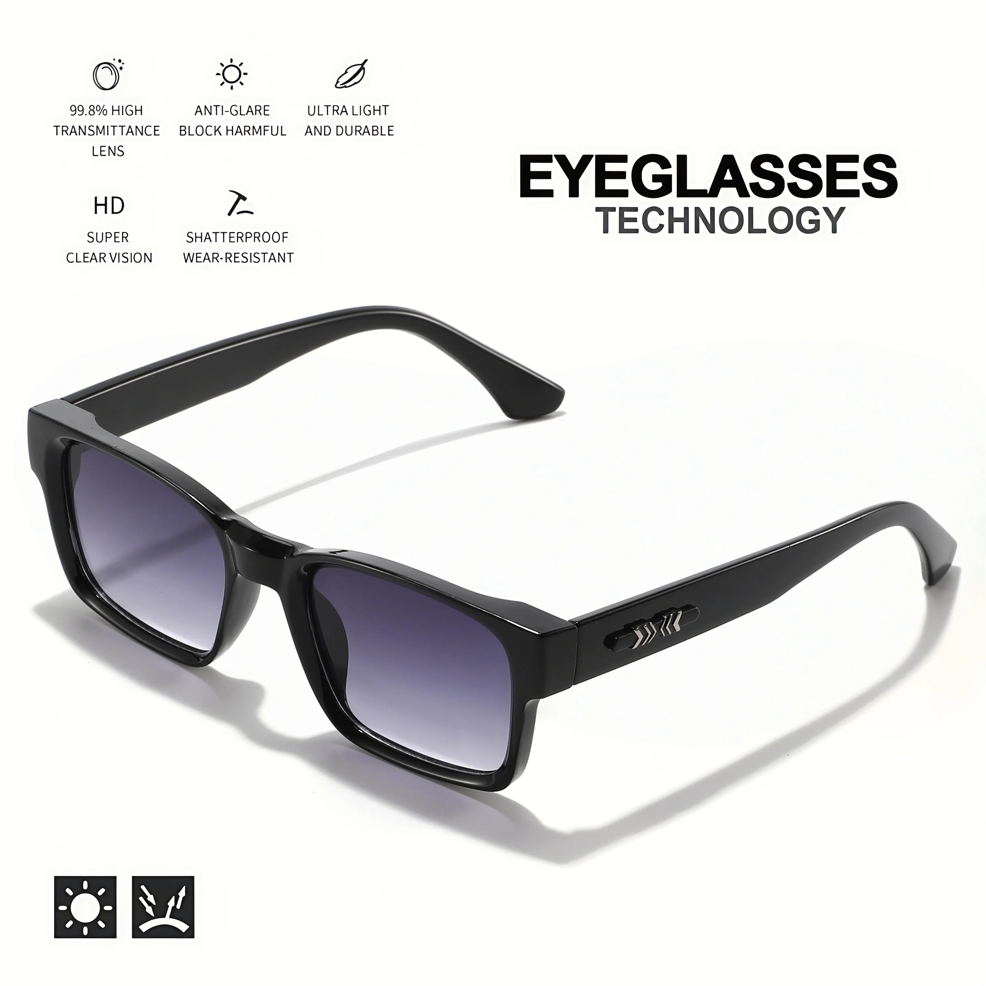 Retro Punk Square Sunglasses – UV400 Unisex Shades for Outdoor & Casual Wear