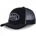 "Von" Mesh Embroidery Trucker Cap – Unisex Cotton Snapback Hat