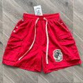 Men's Cargo Shorts – Embroidered Elastic Waist Streetwear Shorts