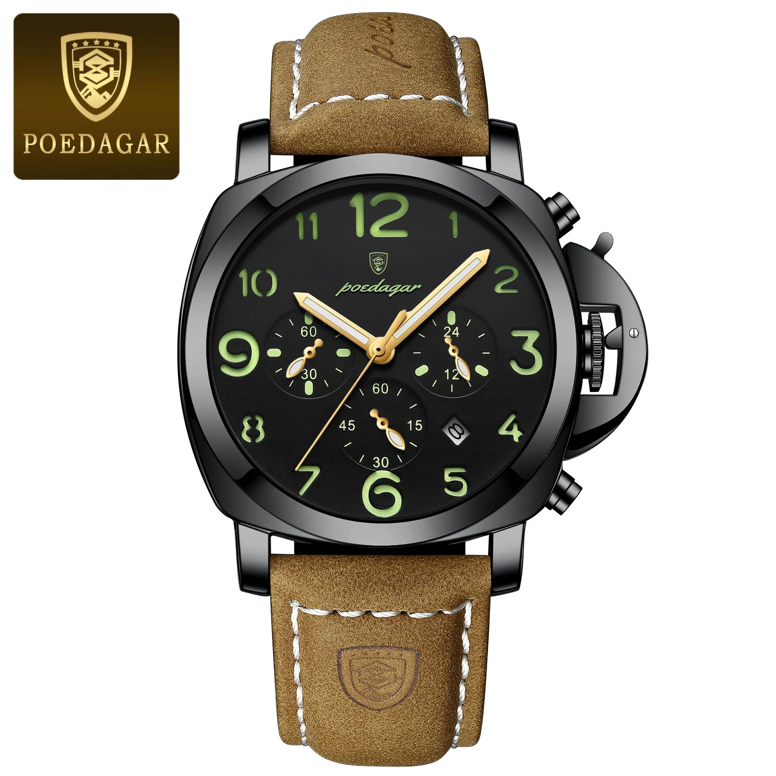 POEDAGAR Luxury Military Watch For Men Waterproof Watch High Quality