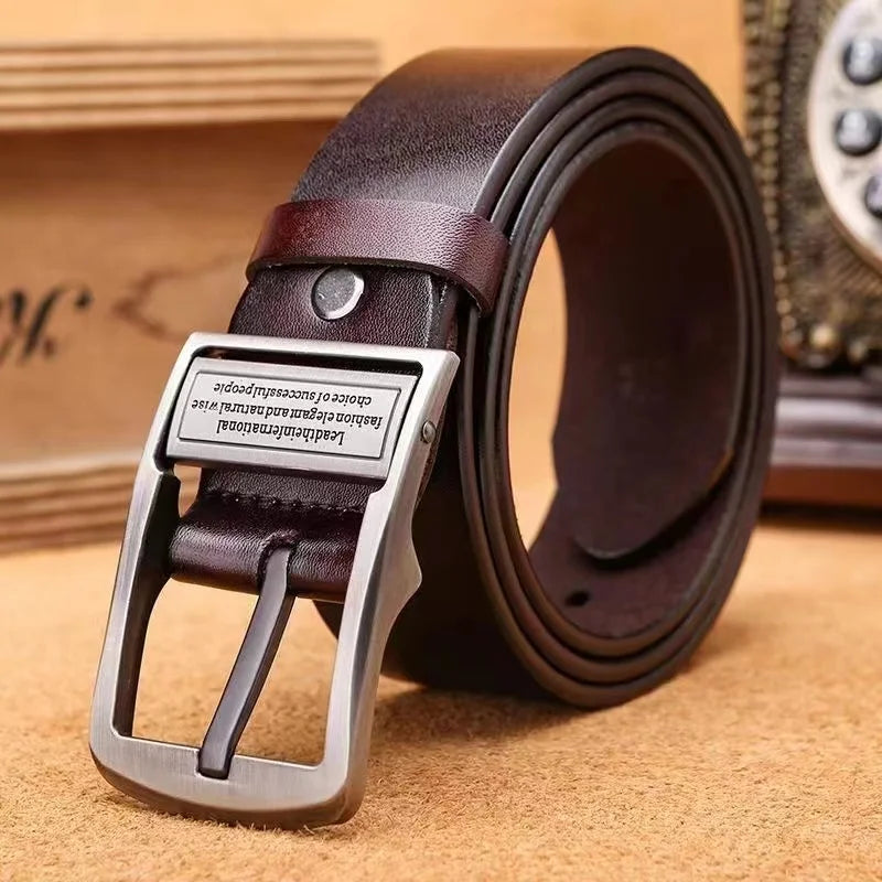 New Leather Cowhide Belt Adult Luxury Brand