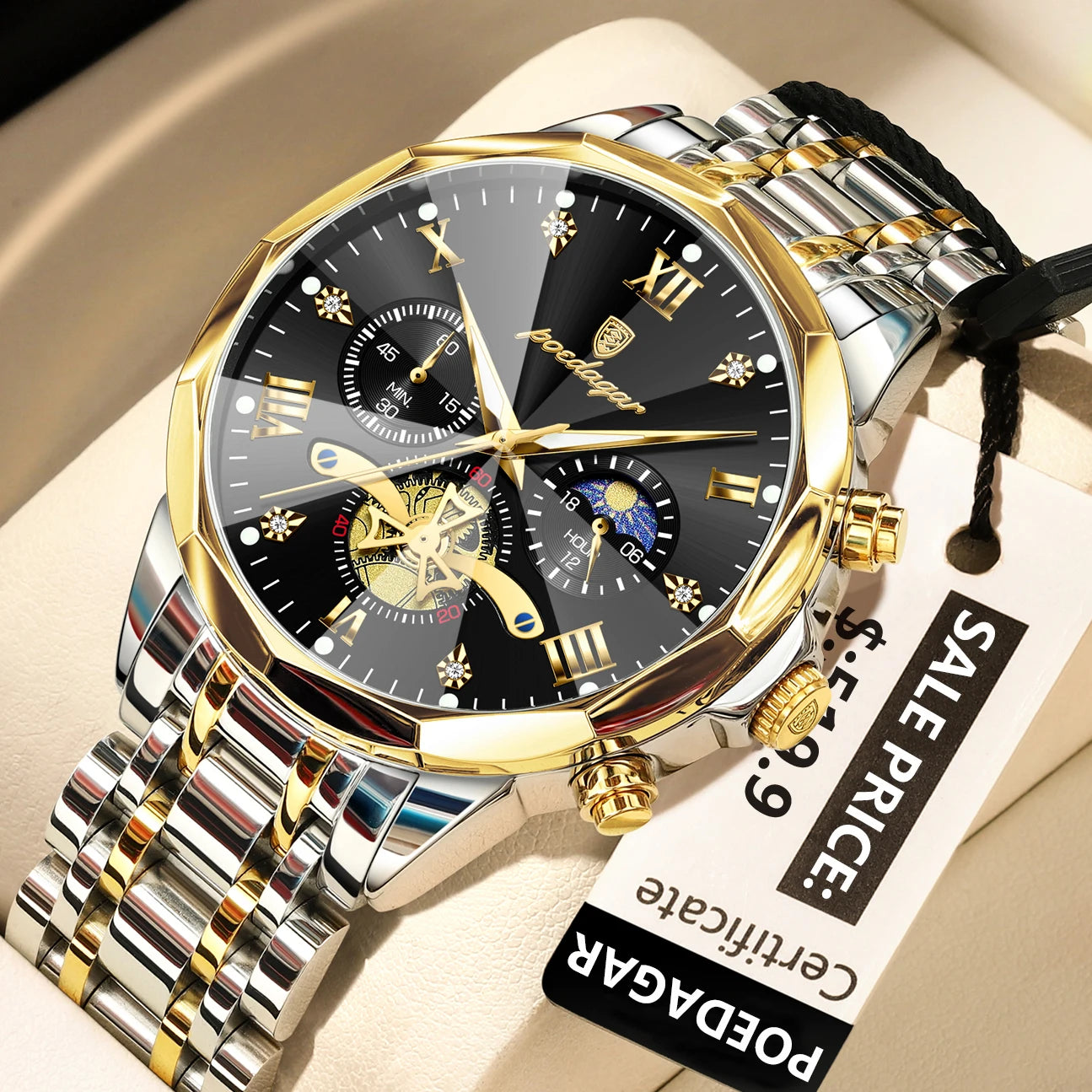 POEDAGAR Luxury Men Watch
