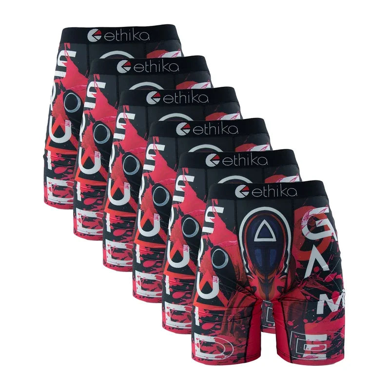 6Pcs ETHIKA Sexy Printed Men Underwear