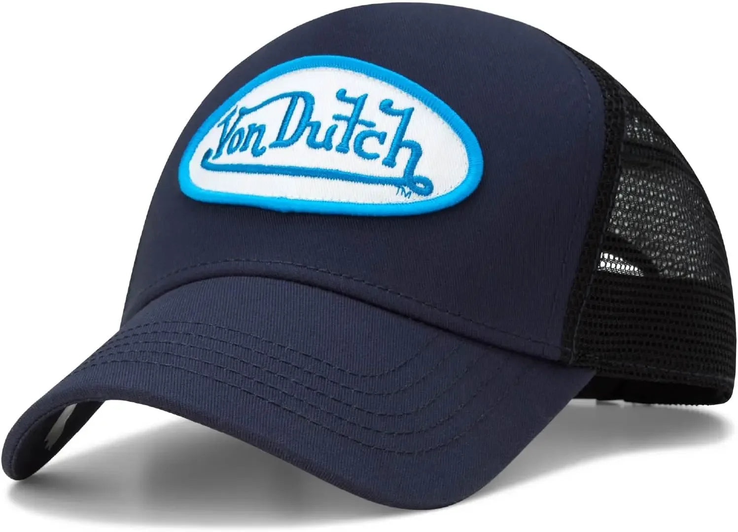 Unisex Curved Bill Mesh Back Trucker Hat – Retro Adjustable Snapback