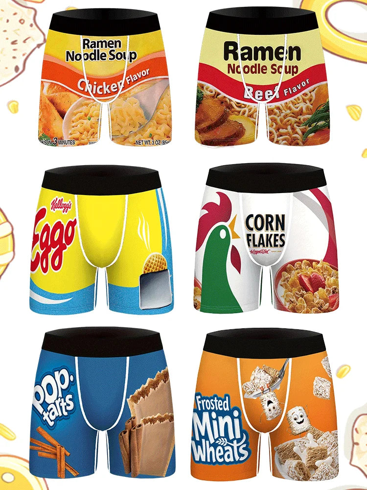 Snack Instant Noodle Printed Men's Underwear