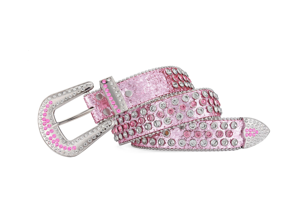Unisex Y2K Rhinestone Rivet Belt – HipHop Punk Rock Denim Belt