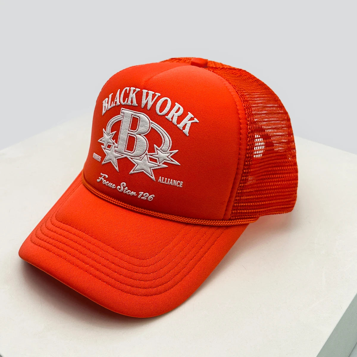 Unisex Letter Print Mesh Trucker Cap – Adjustable Snapback