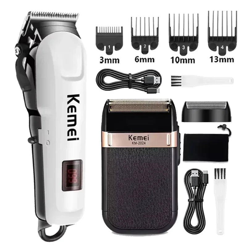 Kemei Cordless Hair Clipper & Beard Trimmer for Men