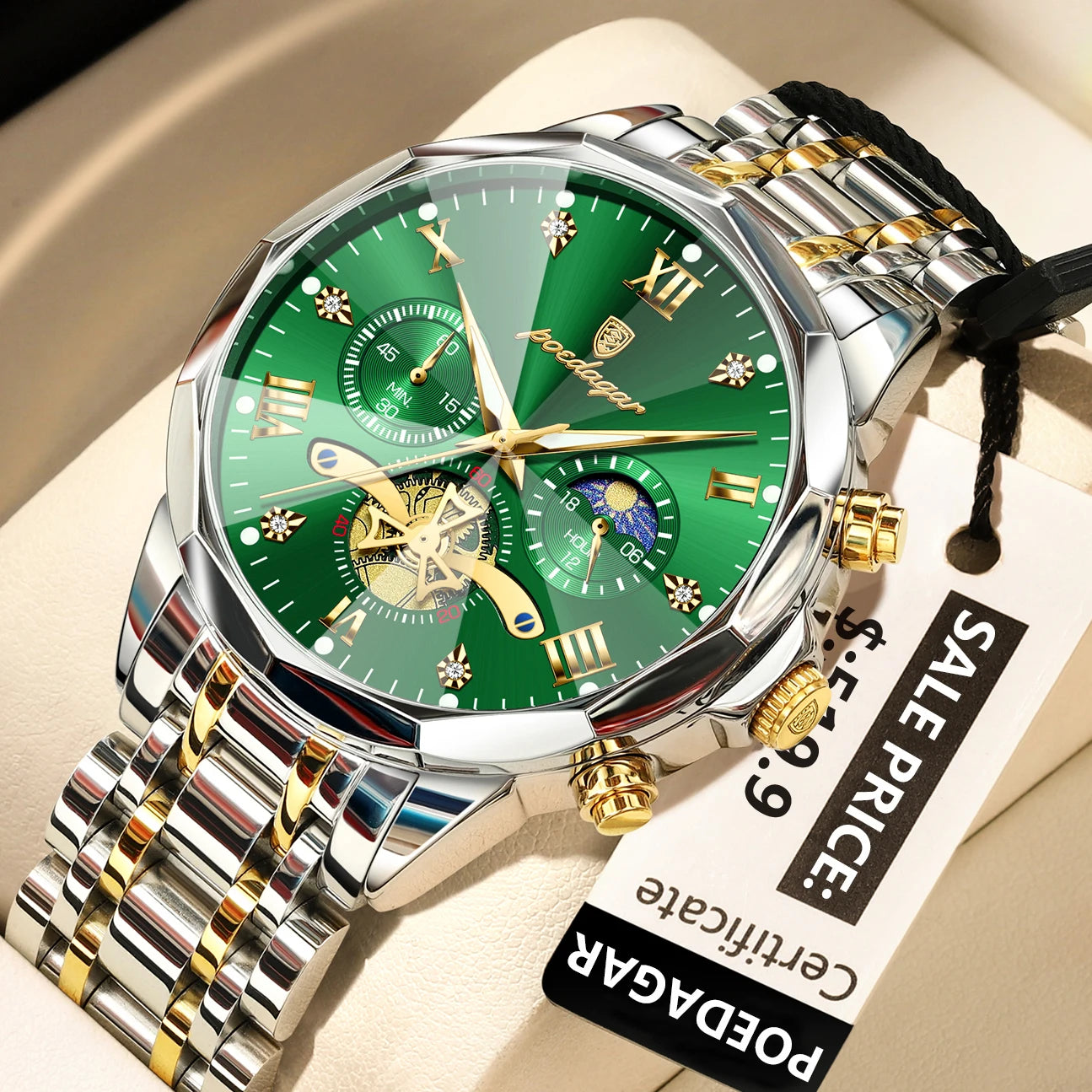 POEDAGAR Luxury Men Watch