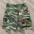 Hellstar Studios Embroidered Patch Shorts – Men's Cotton Casual Streetwear