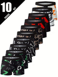 10-piece men's random fashion printed underwear
