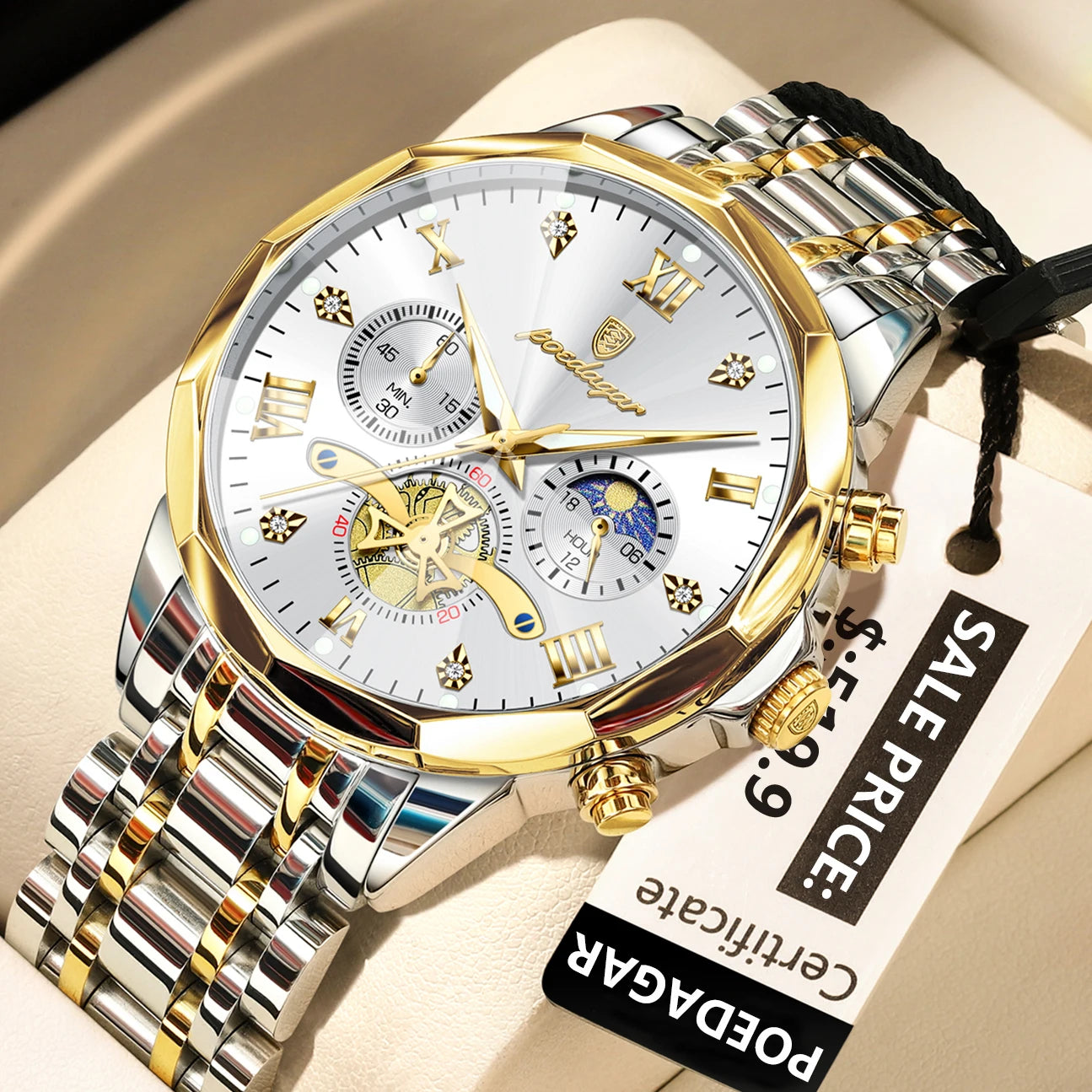 POEDAGAR Luxury Men Watch